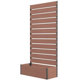 Trellis Planter for Climbing Plants, Raised Garden Bed with Trellis, Planter Box for Outdoor, Garden, Light Brown