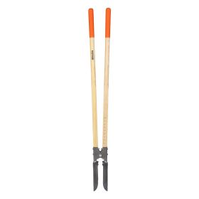 VEVOR Post Hole Digger, Heavy Duty Post Hole Digger with Wood Handle, Manual Hole Digger with Scale Markings and Metal Blade
