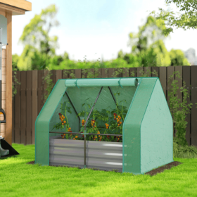 Garden Bed with Mini Greenhouse
