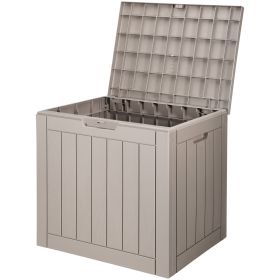 VEVOR Outdoor Storage Box, 31 Gallon Resin Deck Box, Backyard Outside Toy and Towel Storage Cabinet Waterproof, for Patio Furniture Cushions