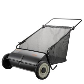 VEVOR Push Lawn Sweeper, 26-inch Leaf & Grass Collector, Strong Rubber Wheels & Heavy Duty Thickened Steel