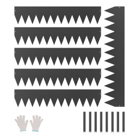 VEVOR Steel Landscape Edging, 6 Packs 40 x 8 in Rust-Resistant Metal Landscape Edging, Bendable Garden Edging Border, Heavy Duty Lawn Edging
